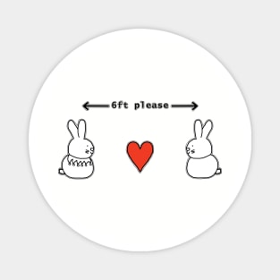 Social Distancing Bunnies at Easter Magnet